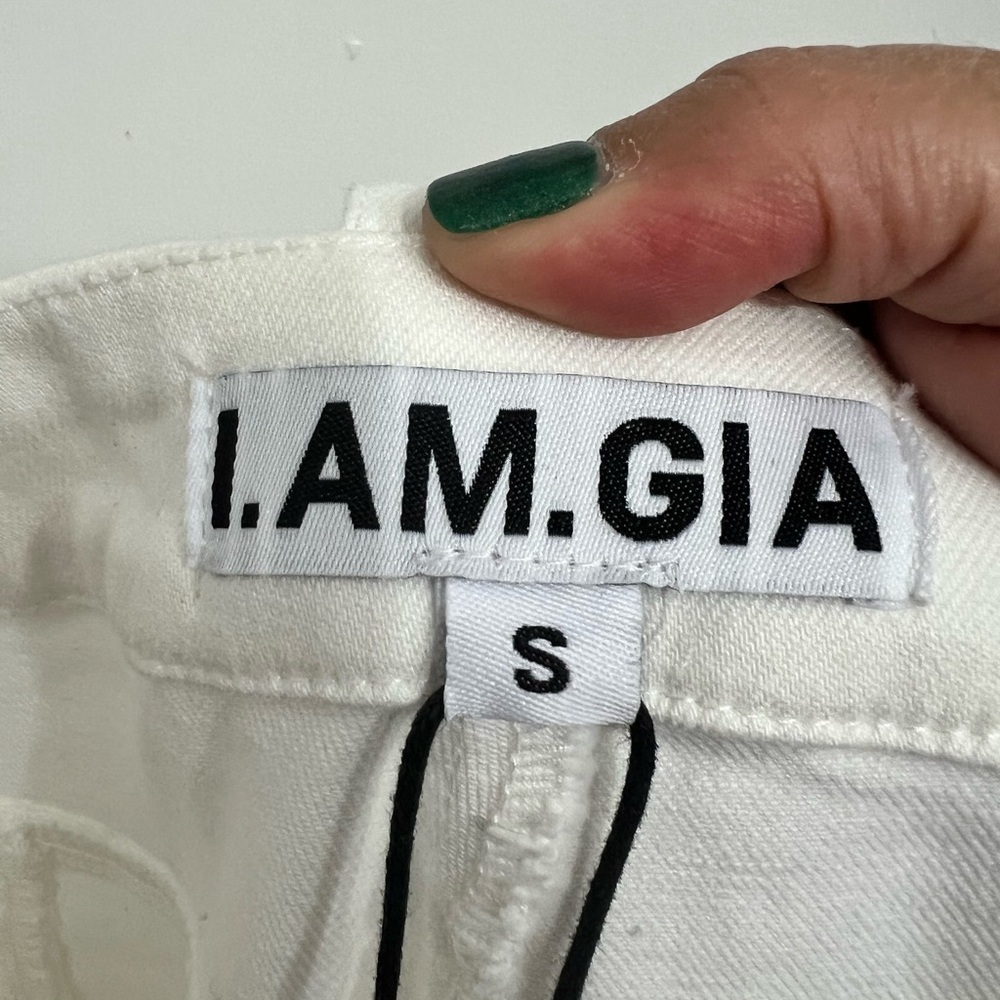 I AM GIA Small White Holly Grunge Edgy Casual Lace Up Pants - Picture 9 of 12
